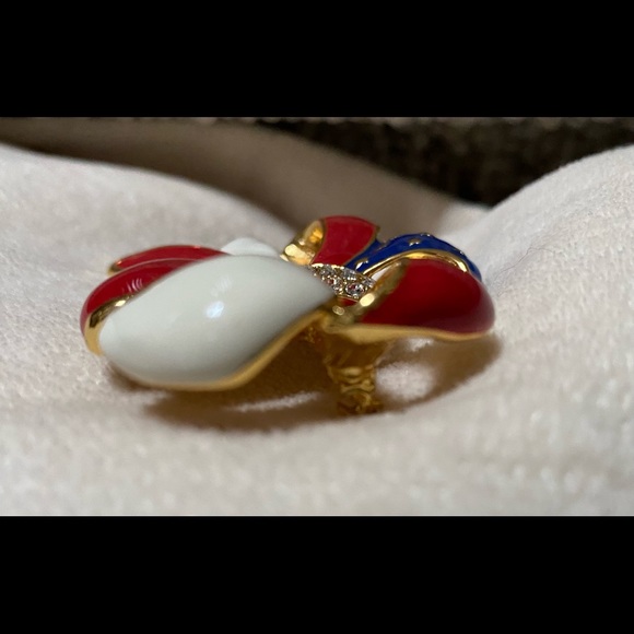 Joan Rivers Patriotic Bow brooch / pin - Picture 5 of 7